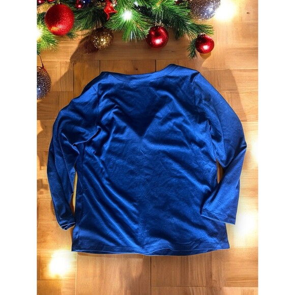 Quacker Factory Womens Christmas Cardigan Santa Claus Trees Sparkly Cute Medium - Picture 7 of 7